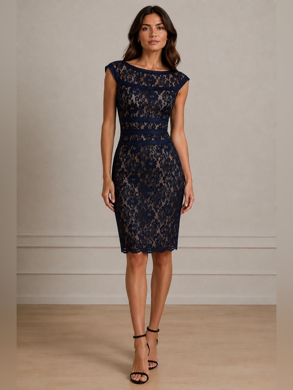 Black Lace Sheath Dress - Elegant Cocktail Dress